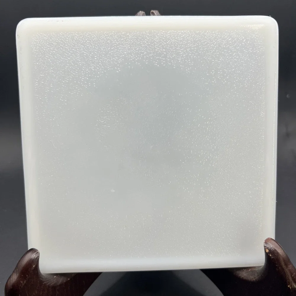 Vintage McKee Milk Glass Trivet Embossed Poppy Flower